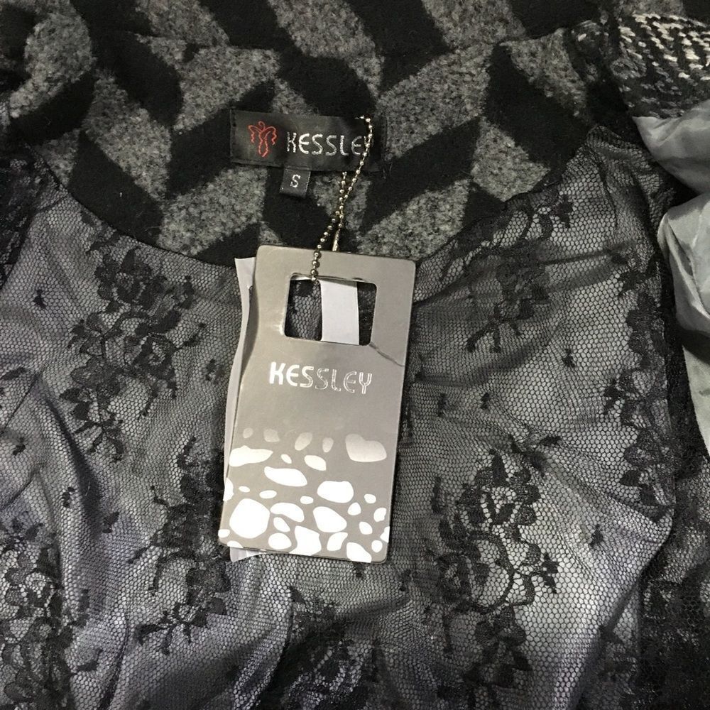 NEW Kessley Multi-Color Blue Patchwork Jacket S - Picture 10 of 10